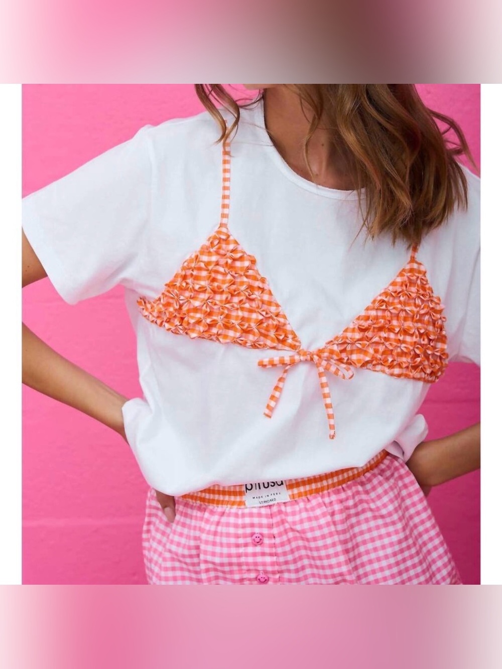 Pitusa White Bikini Top T-Shirt